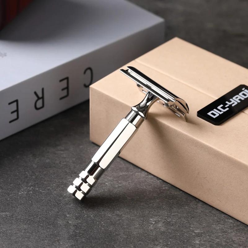 Yaqi THOT Stainless Steel Safety Razor With Gift Box 1.35MM Blade Gap 12MM Handle Diameter And 75MM Handle Diameter Safety Razor