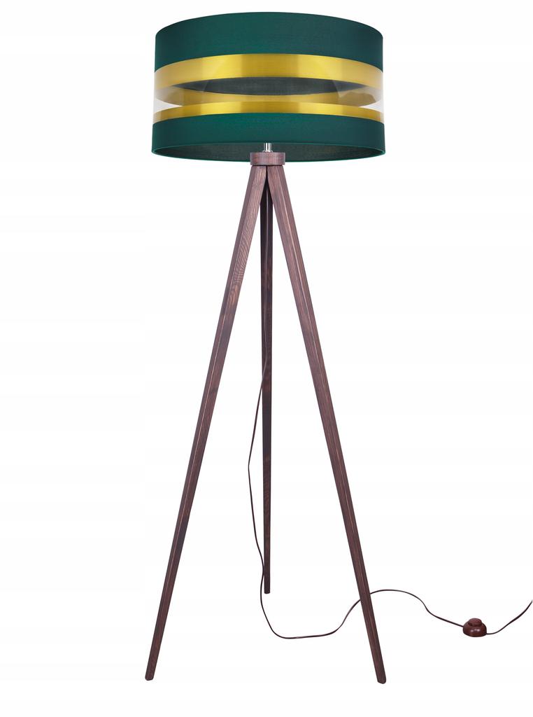 Modern Golden Tripod Floor Lamp With Led Lampshade