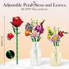 1458PCS Flower Bouquet Building Blocks Rose Daisy Hyacinth Model Desktop Decoration Educational DIY Romantic Gift For Kids Adult