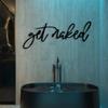 Metall-Wandkunst Schmiedeeisen Badezimmer-Schild Moderne Wohnkultur Minimalistische Skulptur