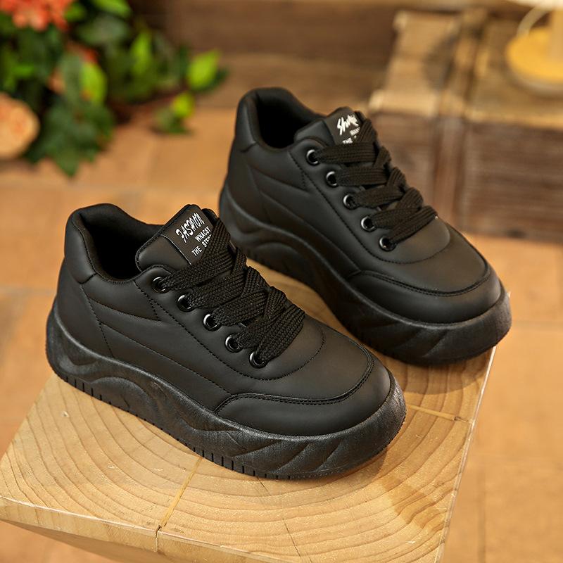 Spring and autumn velvet casual sports shoes bread shoes women's shoes thick baseplate shoes women's shoes
