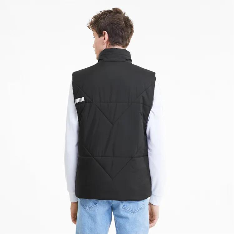 PUMA ESS Vests Men's Black Stand Collar Moderate Other (Unisex) Vests 582127 01