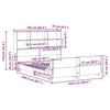 VidaXL Cadre de lit sans matelas cire marron 160x200cm bois pin massif 3323685