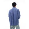 Kisko Retro Blue Gingham Laid-Back Long Sleeve Shirt