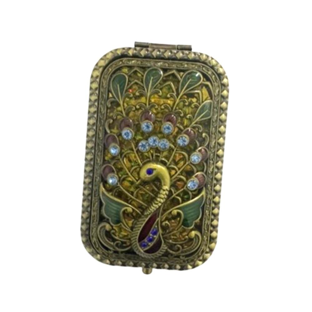 Retro Makeup Mirror Vintage Cosmetic Folding Mirror Compact Pocket Mirror  Dressing Gift Mirror