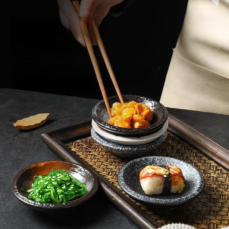 Runde Untertasse Japanisches Gericht Haushalt kreativ Sojasaucenschale Essigschale Dippgeschirr Japanisches Beilagengericht
