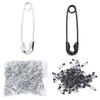 1000 Stück Schwarz Silber Sicherheitsnadeln DIY Nähwerkzeuge Zubehör Edelstahlnadeln 19mm Brosche Bekleidungszubehör