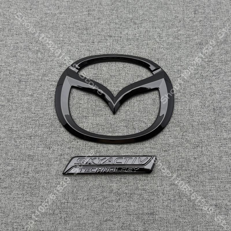 Car MAZDA 3 black Logo Emblem Buckle Stickers for MAZDA3 2014 2015 2016  Logo  Car Front Badge Rear Decals Auto Accessories