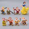 8 Stück/Set Schneewittchen Sieben Zwerge Figuren Modell Spielzeug Ornamente Heimdekoration