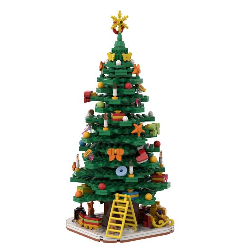 Mattoncini albero di Natale modello di assemblaggio mattoni alti parti MOC giocattolo