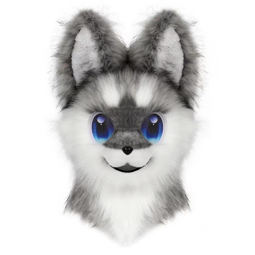 Costume da Cosplay Fursuit Testa di Cane Peluche per Comic Convention ed Eventi Furry