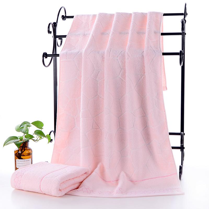 Pure Cotton Plain Water Cube Bath Towel 70 * 140 Thickened Cotton Bath Towel Gift Printing Embroidery
