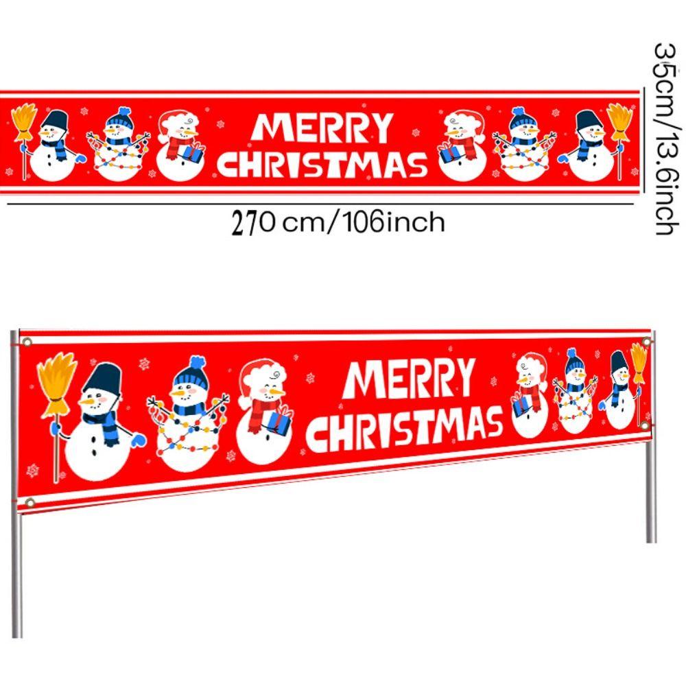Foldable Christmas Pull Flag DIY Flag Banner Multipurpose Christmas Banner  Yard