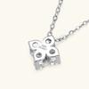 Trendy Clover Moissanite Pendants Necklaces for Women  Sterling Silver Elegant Luxury Diamond Necklace Jewelry Gifts