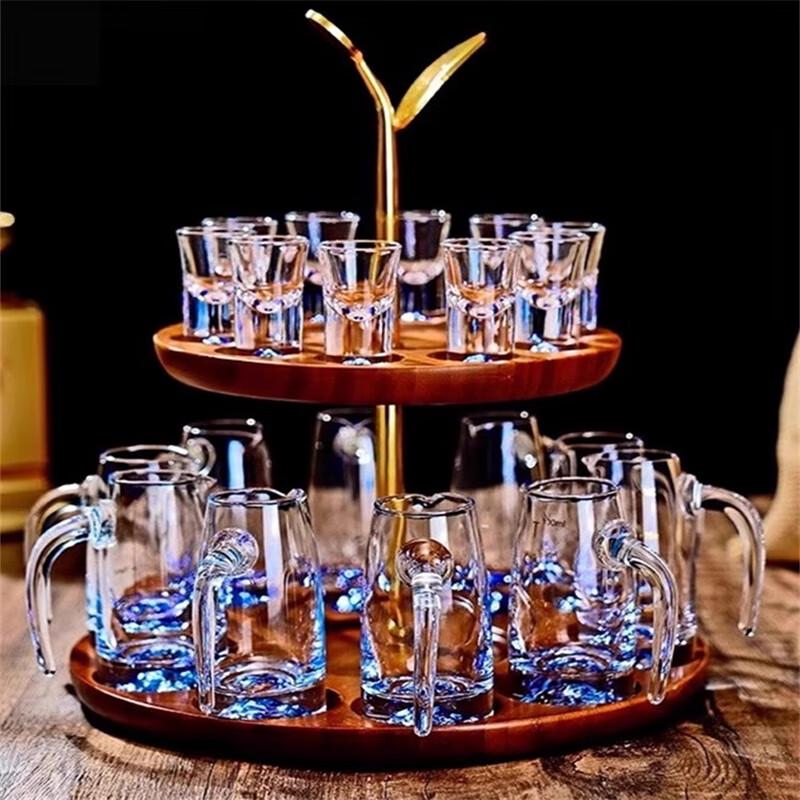 Lyxigt Kristall Baijiu Glas & Karaff Set