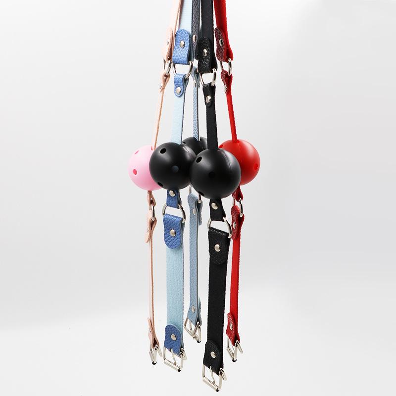 Jiuai Silicone Ball Gag for Adults - BDSM Role Play Accessory for Couples