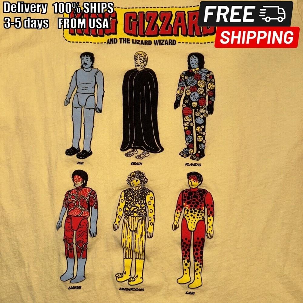 

King Gizzard and the Lizard Wizard Action Figure Tour T shirt Size S5Xl ZL052 Unisex T-Shirt S