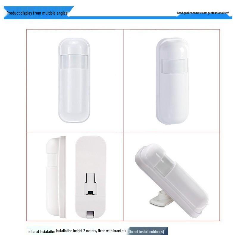 433MHz Wireless Infrared Detector with 1527 330K Oscillation Resistance Security Alarm