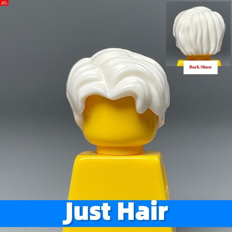 10pcs MOC Bricks Male Boy Hairs 1028 1115 4cm Figure Body Wear Brown Black Compatible with Major Brand Building Blocks Toys