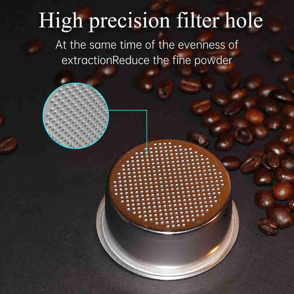 51mm Kaffeetassen-Filterkorb Edelstahl Kompatibel mit Siebträger