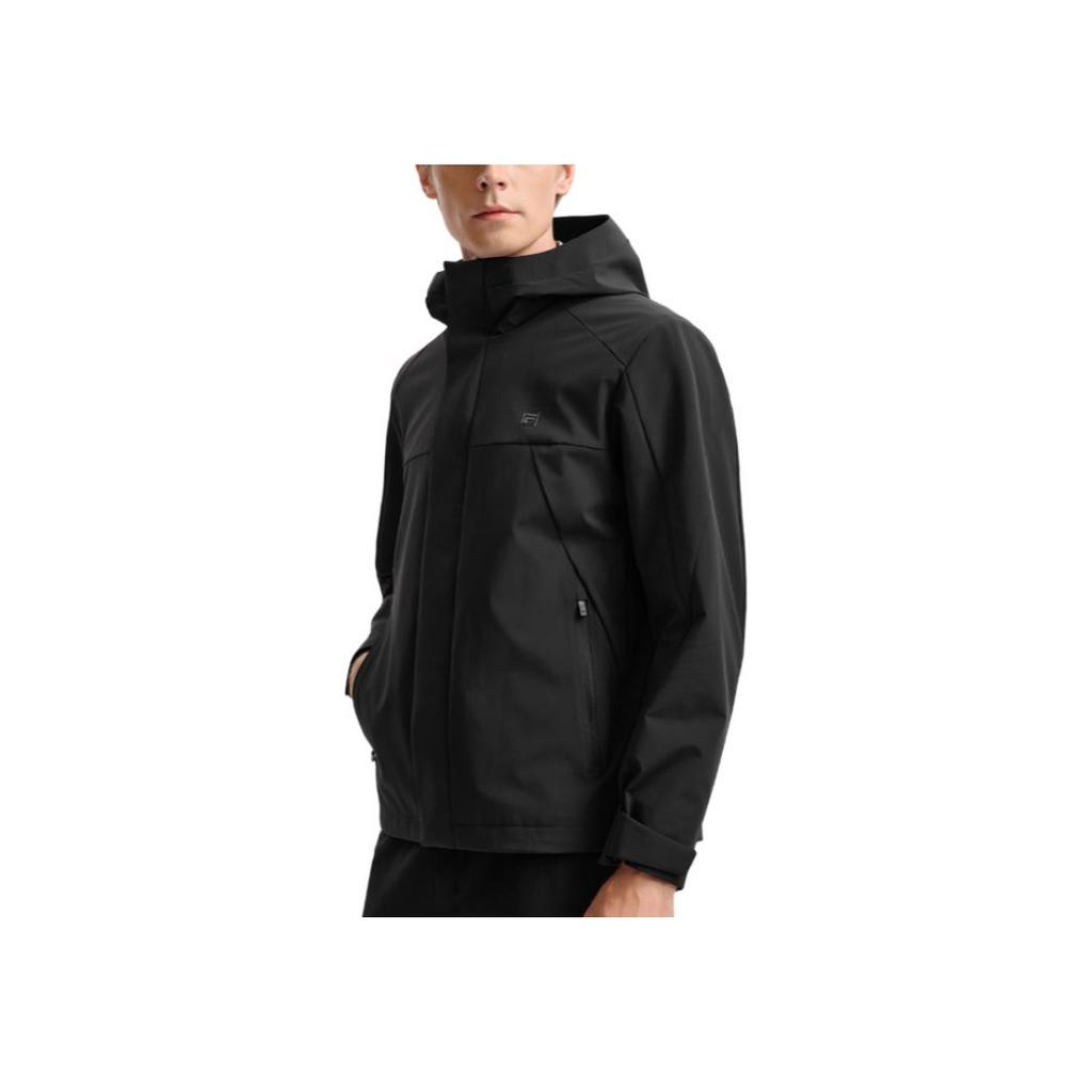 FILA White Woven Waterproof Breathable Hooded Jacket Men Jackets F11M543702F-BK