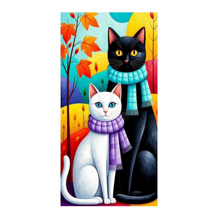 

Colorful Big Cat Large Size Diamond Painting New Collection Cartoon Animal Diy Full Square Round Drill Rhinestone Embroidery Mosaic Cross Stitch Kits Round drill 30x60cm