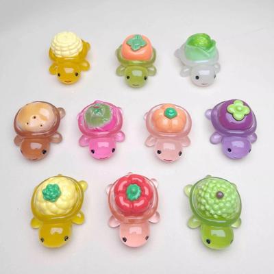 10pcs Set Creative Cartoon Mini Turtle Glow-in-the-dark Resin Figurines Toy Colorful Cute Design Desktop Ornament Home Decor