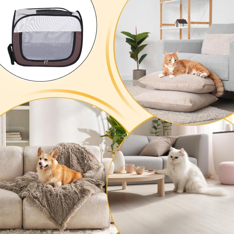 Katzen Trockenbox Mit Reinigungsfunktion, Zusammenklappbarer Trockner Für Welpen & Kitten, Haarflugschutz, Pflegehaus