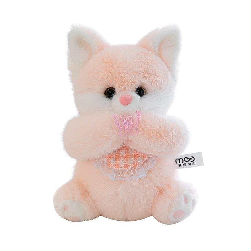 Cute Scarf Fox Plush Toy Girl Birthday Gift Butterfly Cat Pillow Doll Machine Doll