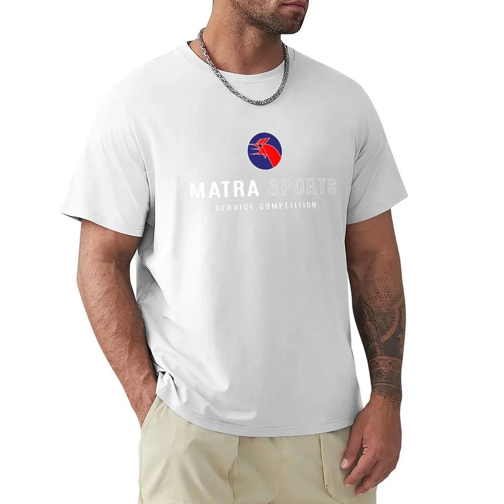 Summer Top Men's Clothing Matra Sports Service Competition Logo 1973 - Colour Print T-shirt Mens Clothing Oversized Summer Tops