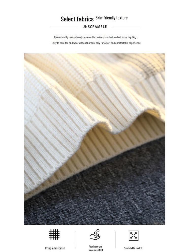 Men’s Trendy Casual Loose Knit Sweater: Autumn & Winter Round Neck Pullover