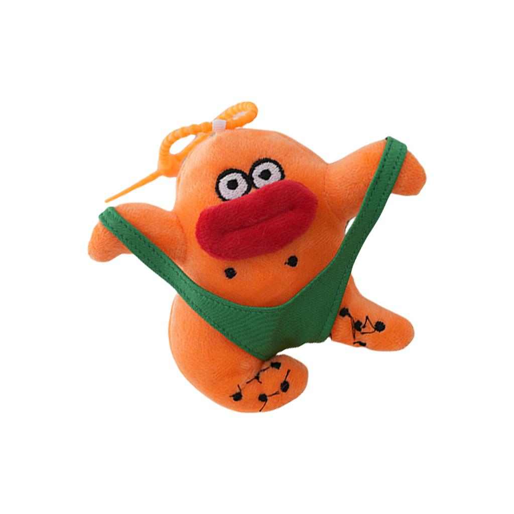 Funny Sausage Mouth Doll Keychain Cuteness Animal Plush Key Rings Decorative Key Accessory for Car Bag Decorating