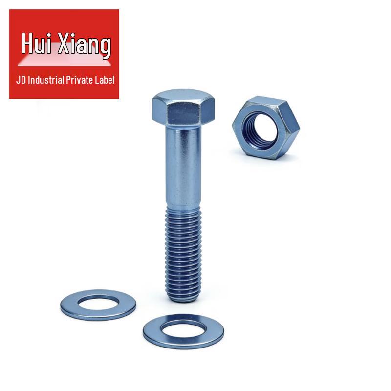 Galvanized Hex Head Bolt & Nut Set (Half Thread)