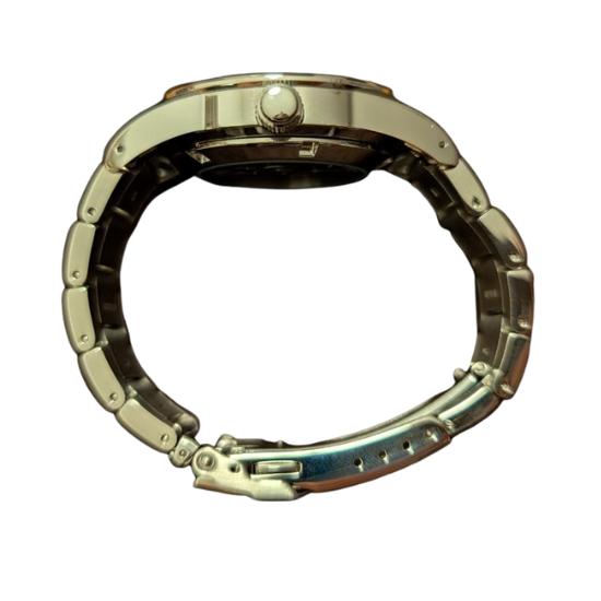 Reloj Seiko SCVE049 Plata Seiko Selection Mecánico Automático Manual Open Heart Resistencia al Agua hasta 10 para Uso Diario Reloj de Hombre, (con Cuerda),