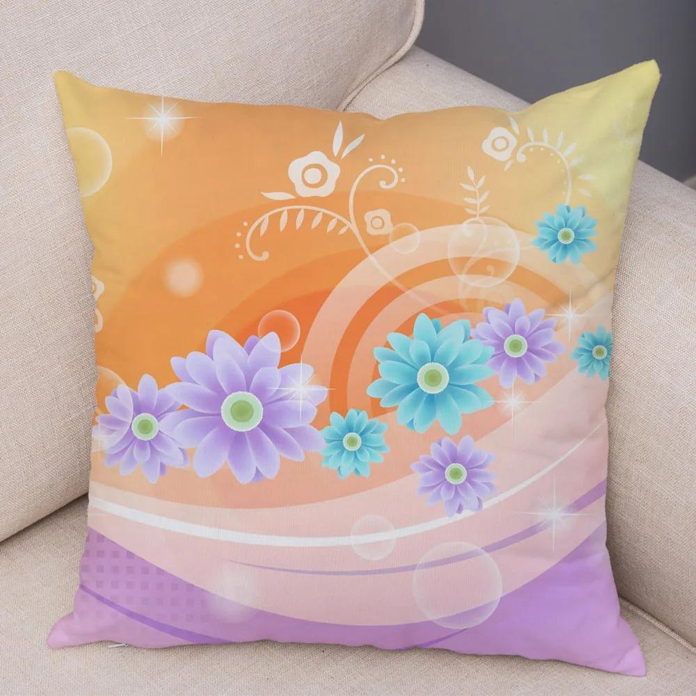 Taie d'Oreiller Décorative à Motif Floral, pour Salon, Bureau, Maison