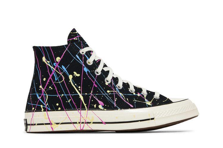 Men's Sneakers Converse Chuck Taylor All Star 70 Hi Archive Paint Splatter Black Black/Hyper Magenta/Egret