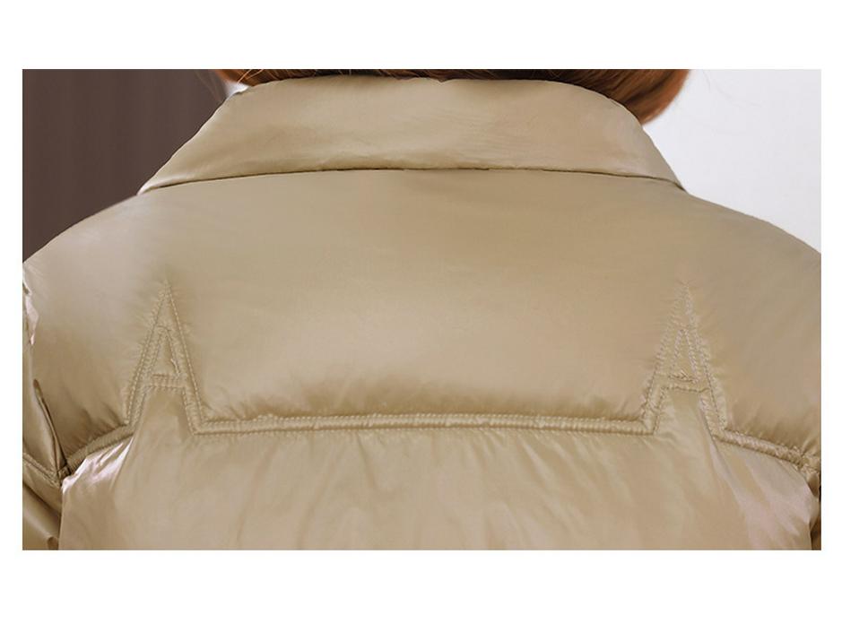 Women's 2024 Winter Korean Style Stand-Up Collar Plus Size Warm Down Jacket for Middle-Aged and Elderly