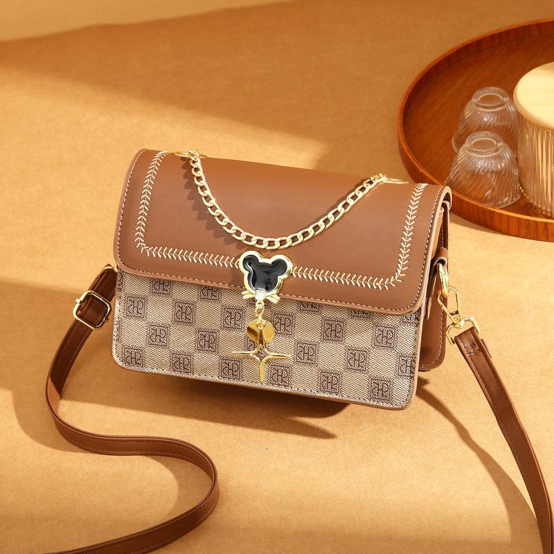 Bag Women's 2025 New Versatile Small Square Bag Premium Sense Portable Women's Bag Pu Shoulder Crossbody Bag Women's Bag