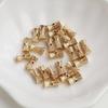 14K Gold Filled Tree Texture Bamboo Joint Spacer Beads for DIY Jewelry