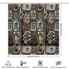 Bathroom Shower Curtain Vintage Gothic Pattern Dark Academia Decor Halloween Spooky Home Textile Washable Waterproof Room Divide