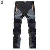 Herren Farbblock Schnelltrocknend Reißverschluss Hose Outdoor Trekking Angeln Lange Hosen