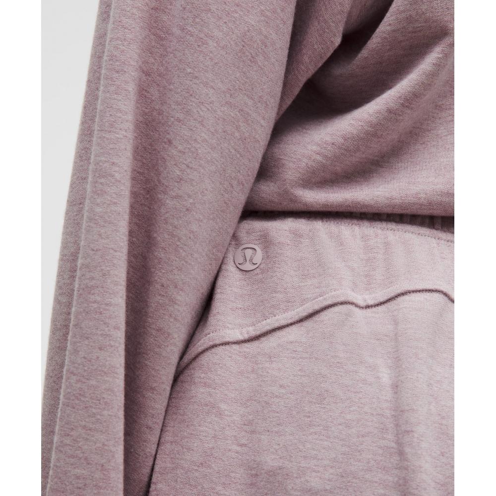 Lululemon Becalm Mid Rise Bermuda Short Heathered Porcelain Pink