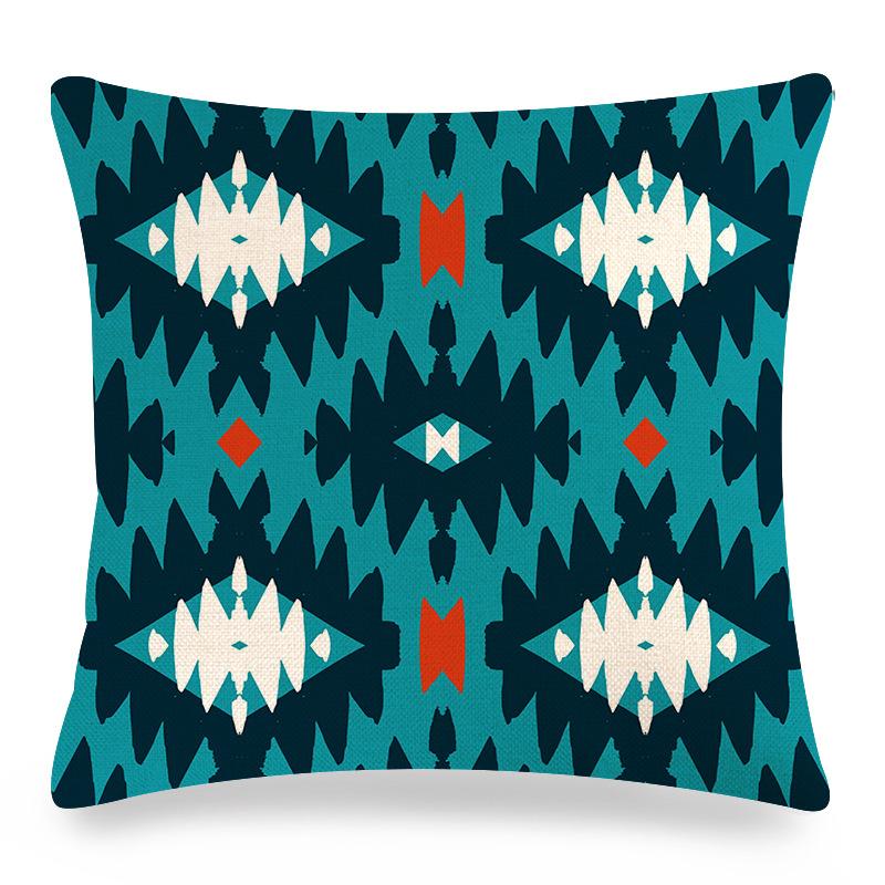 Home Decor Bohemian Aztec Pattern Digital Print Pillow Covers Pattern Cushion Cover Suitable for Sofa Bedroom Car Pillow Cover