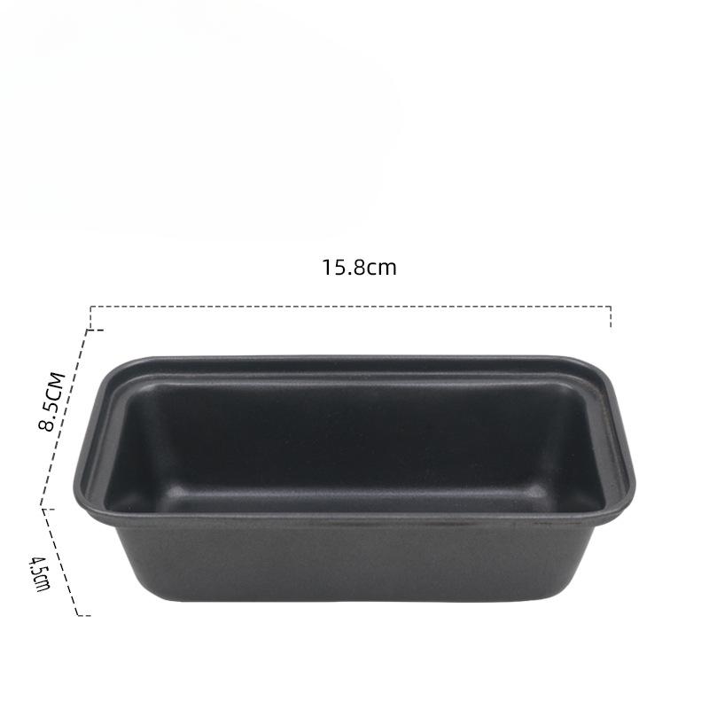 

Прямоугольная Прямоугольная Форма для тостов Углеродистая сталь Антипригарная Форма для хлеба Форма для тостов Форма для торта 15CM in black and gray