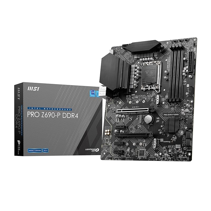 

MSI PRO Z690-P DDR4 motherboard ATX [Intel Equipped with Z690 chipset] Compatible with 12th generation CPU (LGA1700) MB5611 black