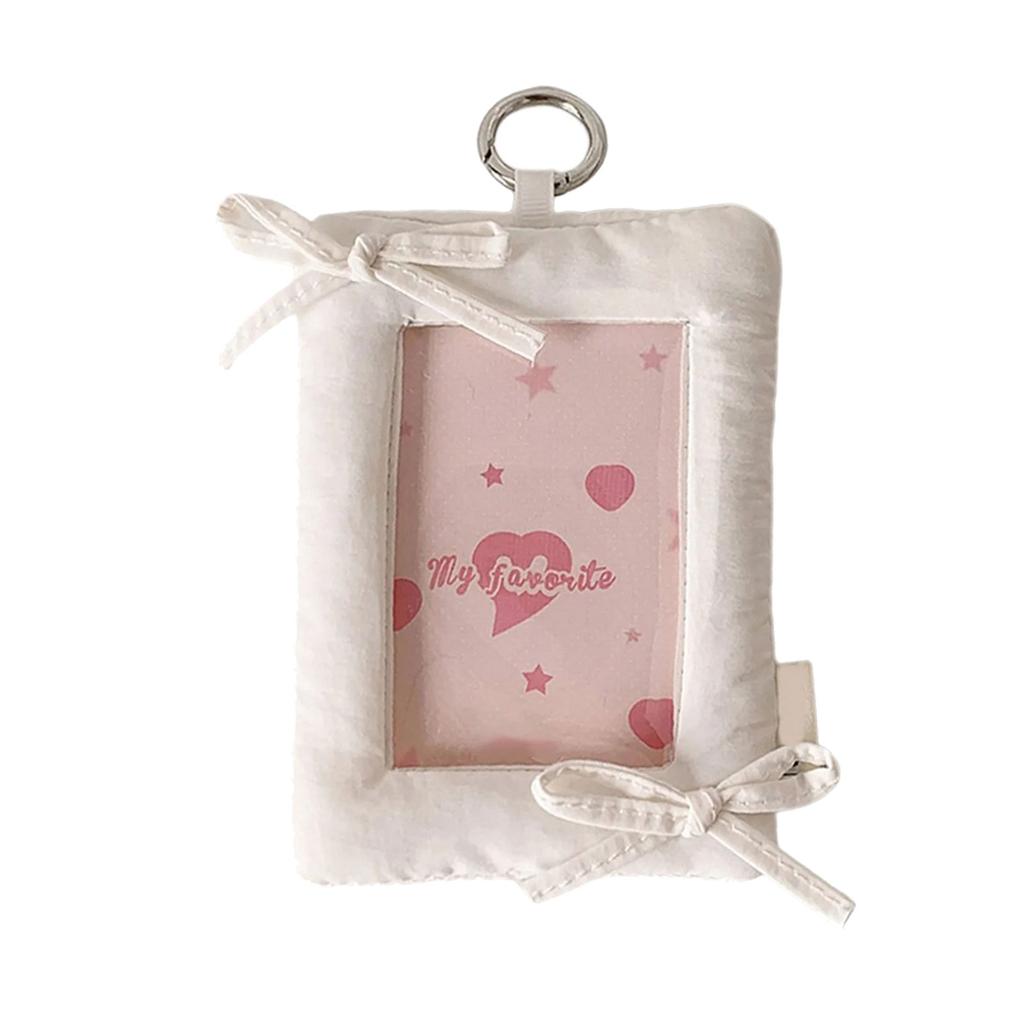 Cartoon Photocard Holder Kpop Photo Card Holder with Keychain ID Card Holder Pendant Keychain Student Card Sleeves