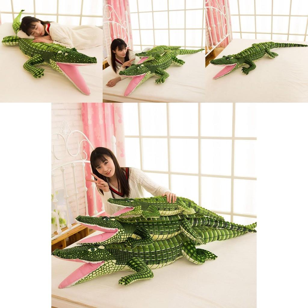 Plush Green Alligator Toy Kids Crocodile Cartoon Simulation Children Pillow Gift