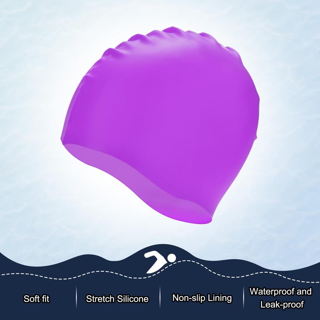 M METERXITY 1 Piece Silicone Swimming Cap Unisex Opening 7.3"