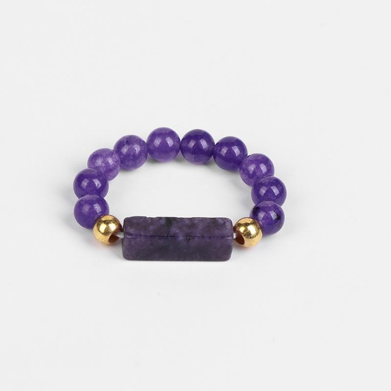 4mm Beads Rings For Women Men Trendy Cuboid Beaded Rings Chakra Healing Quartzs Finger Rings Handmade Hit Rings Jewelry Party