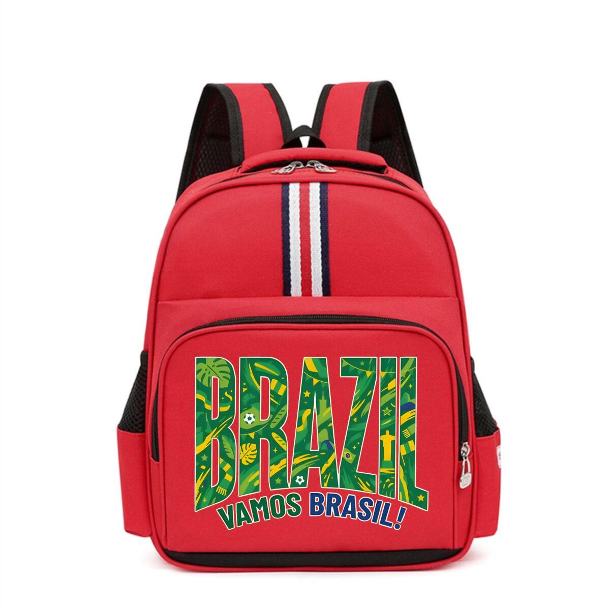 Waterdichte Rugzak voor Basisschoolleerling  Brazil Vamos Brasil  Voetbal Fan Rugzak Jongens Meisjes  Mexico ¡Sí Se Puede  Schooltassen